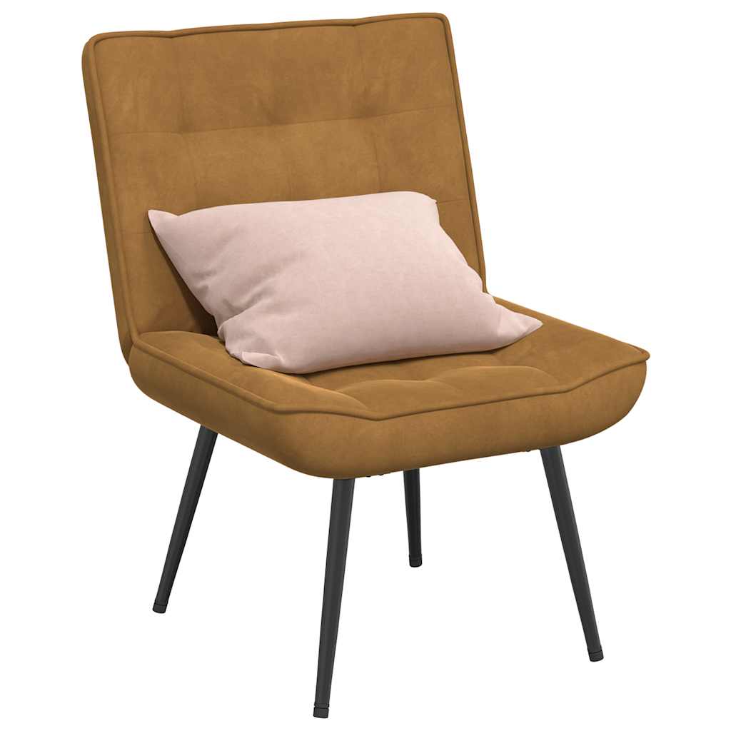 Cadeira de relaxamento 64x74x84 cm veludo castanho