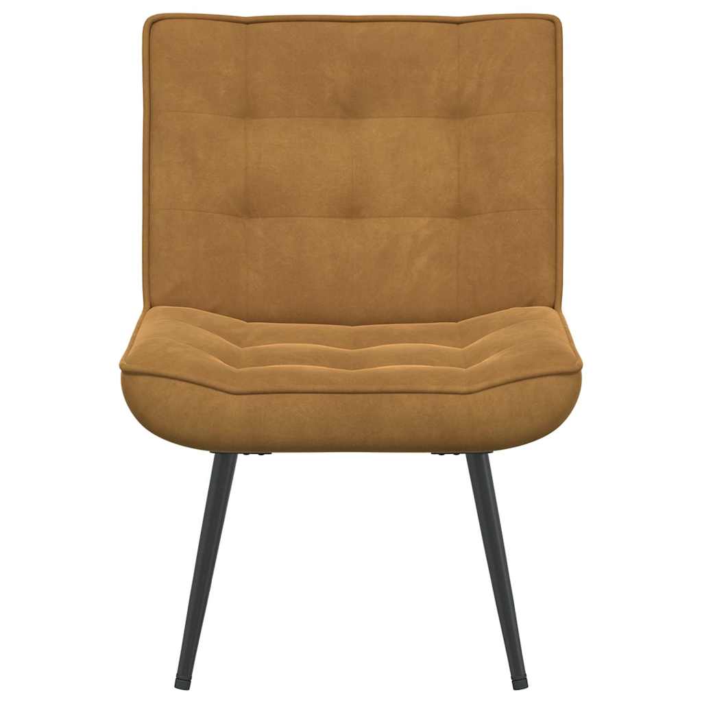 Cadeira de relaxamento 64x74x84 cm veludo castanho