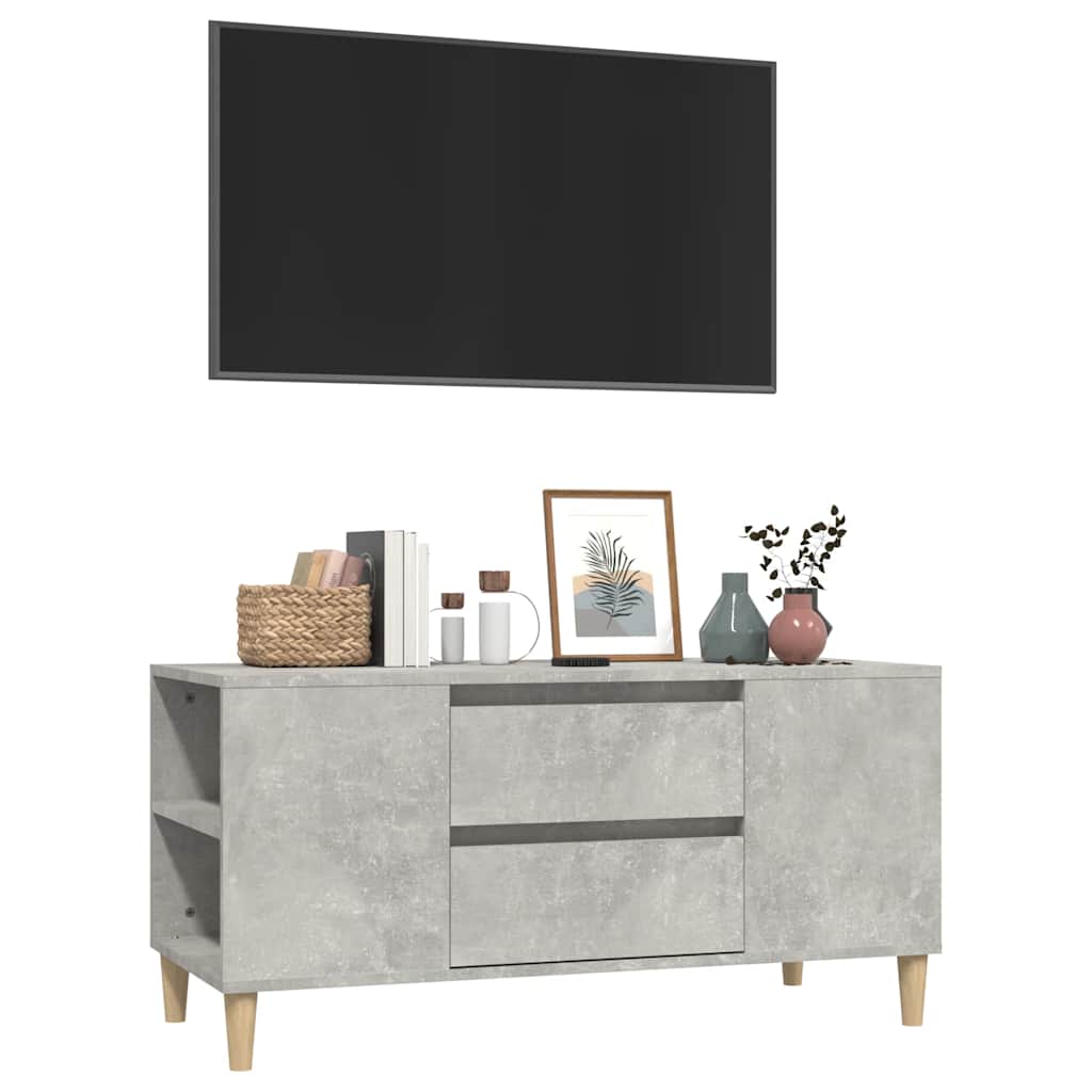Móvel p/ TV 102x44,5x50 cm derivados madeira cinzento cimento