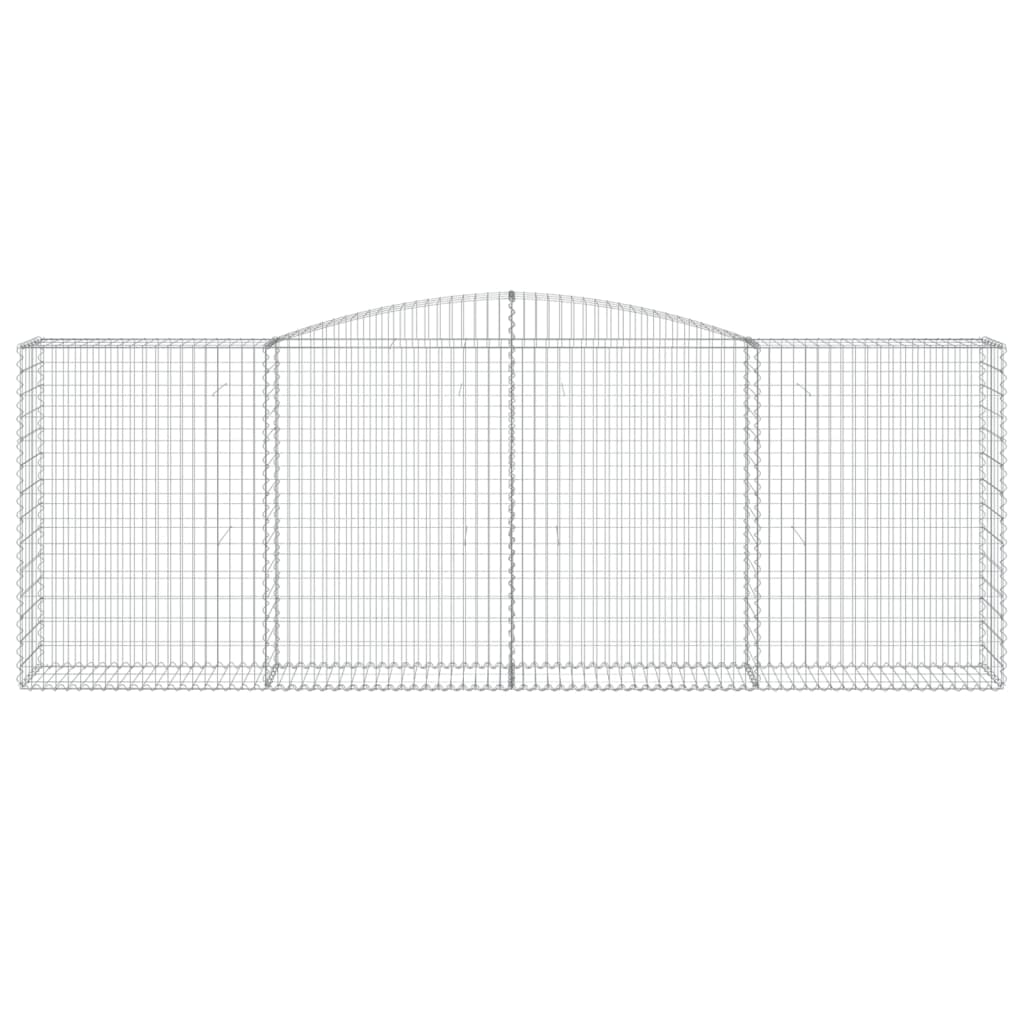 Cestos gabião arqueados 4pcs 400x50x140/160cm ferro galvanizado