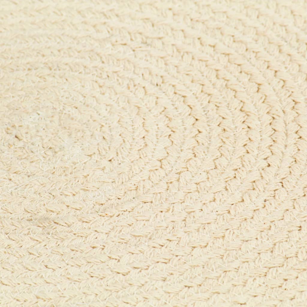 Individuais de mesa 6 pcs em algodão liso 38 cm redondo natural