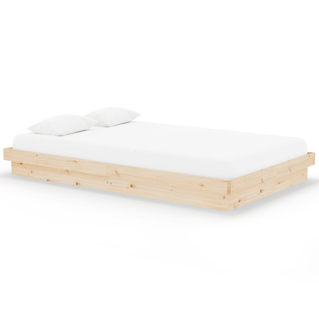 Estrutura de cama 120x200 cm madeira maciça