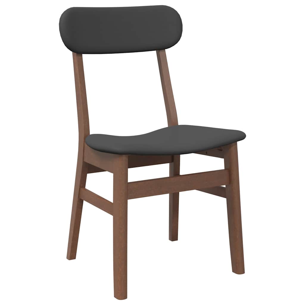 Cadeiras de jantar com almofadões 2 pcs madeira maciça castanho