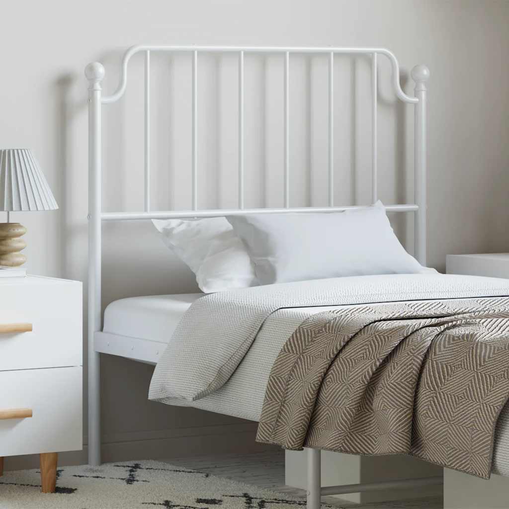 Cabeceira de substituição 100 cm metal branco