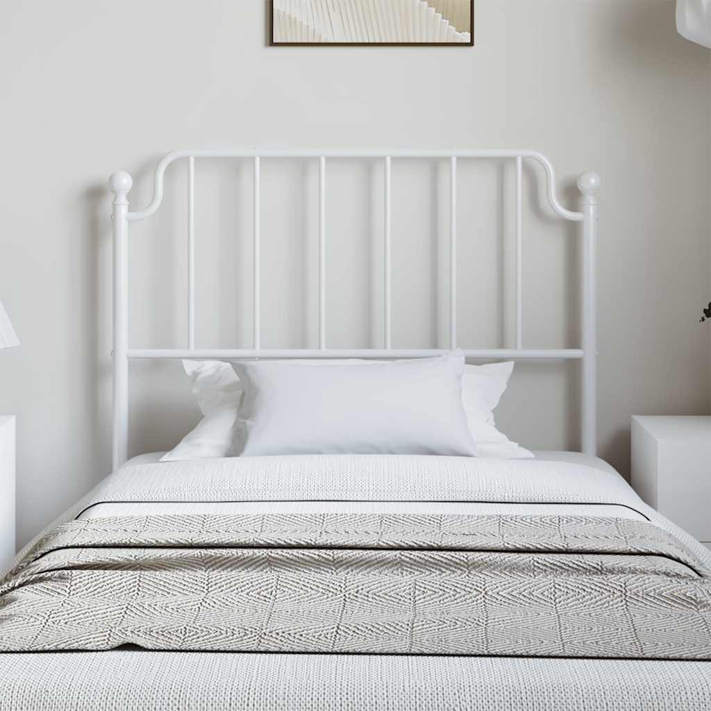 Cabeceira de substituição 100 cm metal branco
