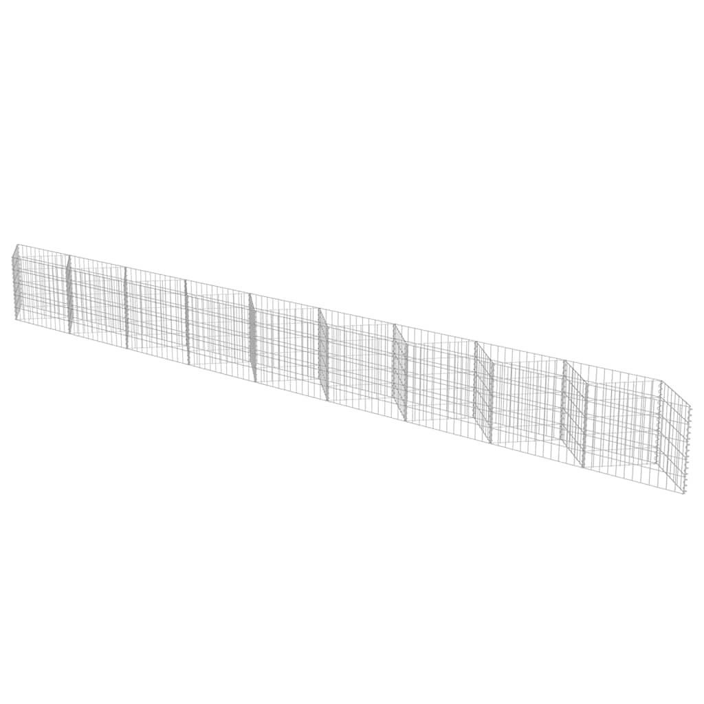 Muro gabião em aço galvanizado 630x30x50 cm