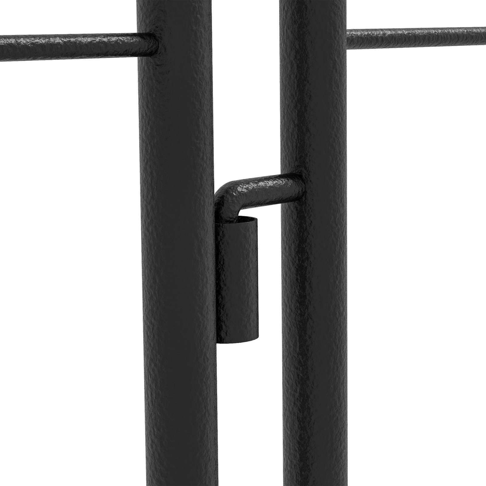 Conjunto de 2 treliças de jardim suportes para trepadeiras de aço para flores e plantas no jardim 50x180 cm preto