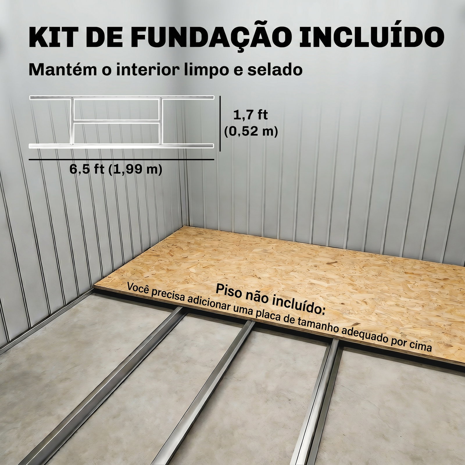 Abrigo de jardim 213x130x185 cm abrigo de jardim metálico de exterior com 2 portas deslizantes e 4 janelas madeira