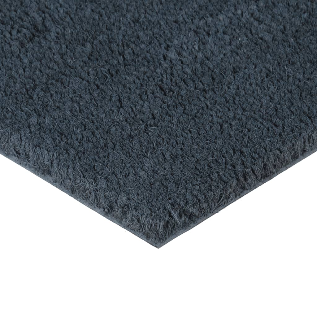 Tapete de porta 40x60 cm fibra de coco tufada cinzento escuro