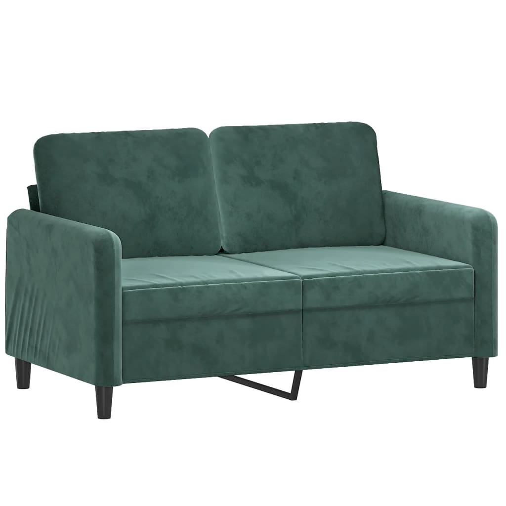 3 Pcs conjunto de sofás veludo verde-escuro