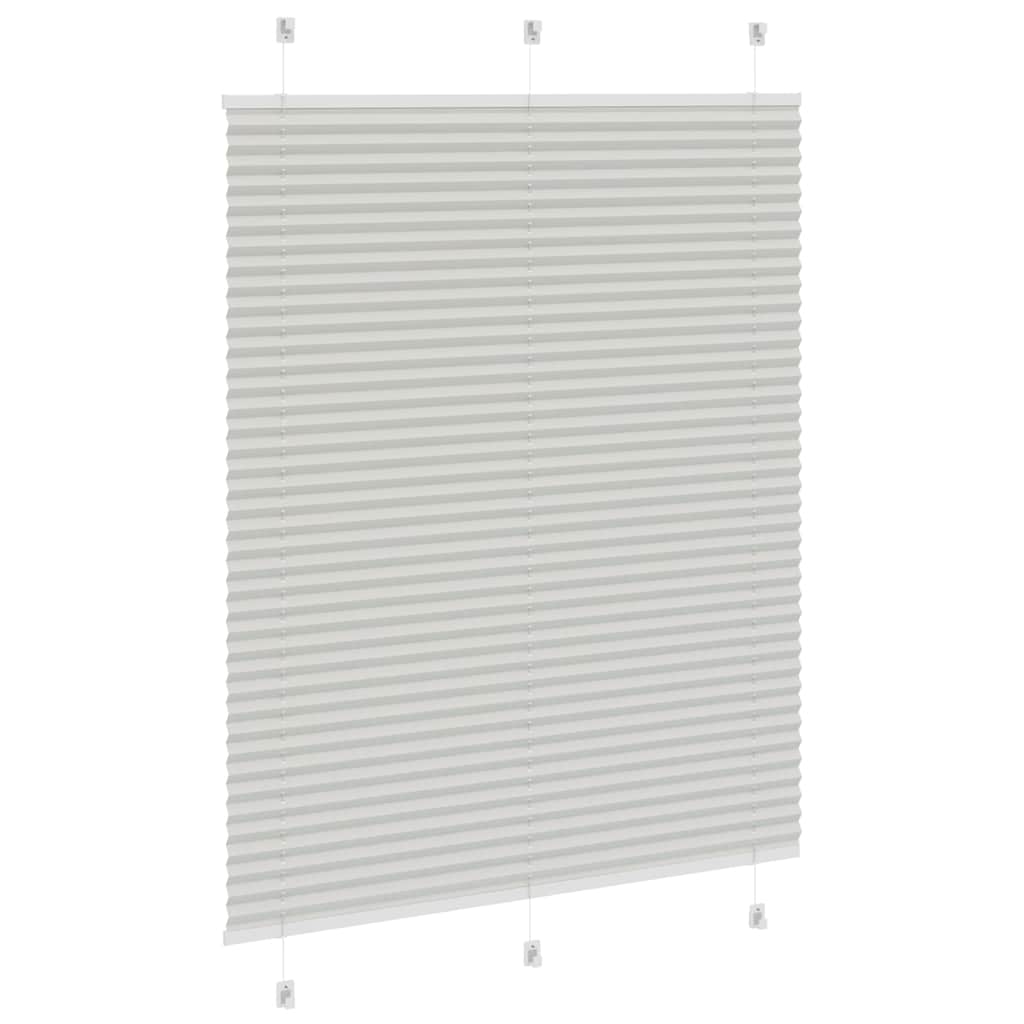 Cinzento luz plissada cega 110x150 cm largura tecido 109,4cm
