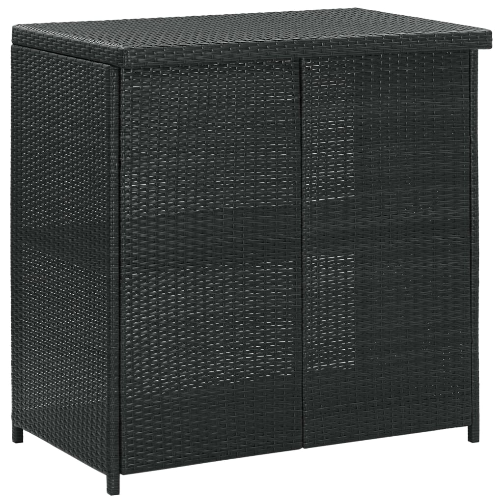 3 Pcs conjunto de bar vime PE preto