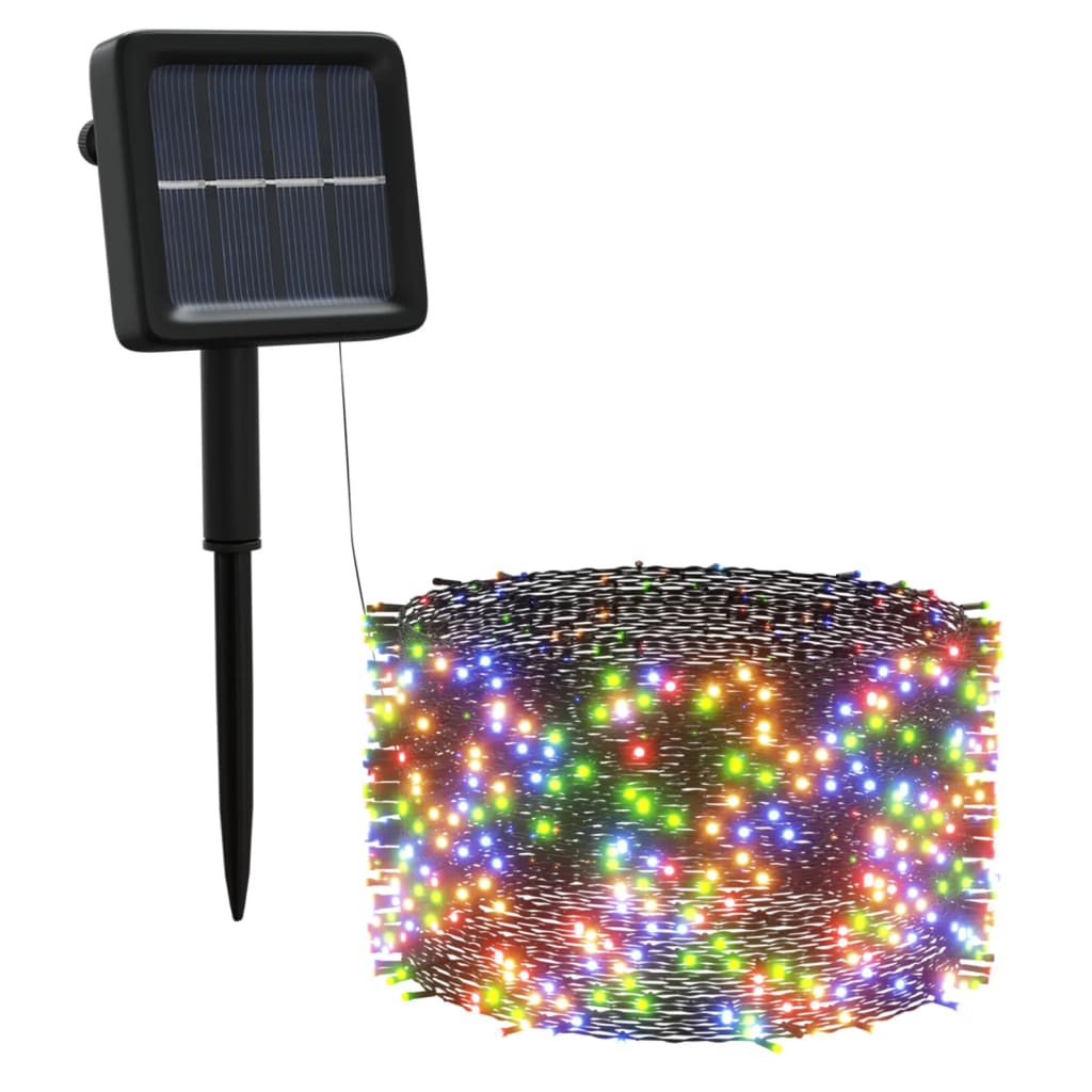 Luzes solares 5pcs 5x200 leds p/ interior/exterior coloridas