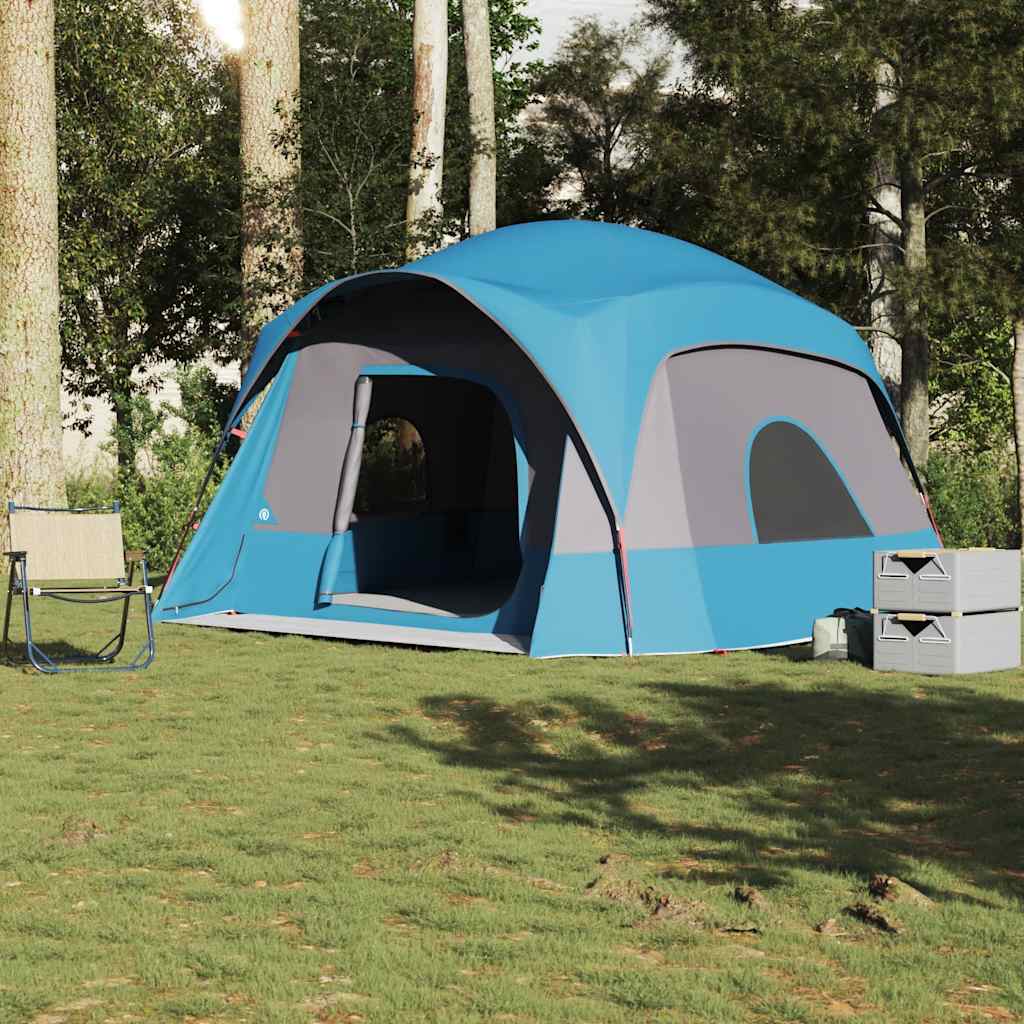 Tenda familiar estilo cabana para 6 pessoas impermeável azul