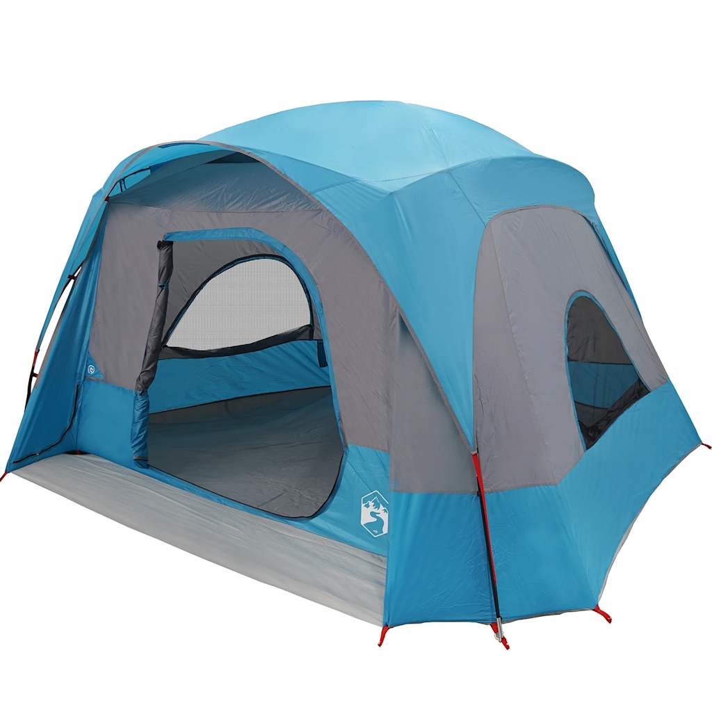 Tenda familiar estilo cabana para 6 pessoas impermeável azul