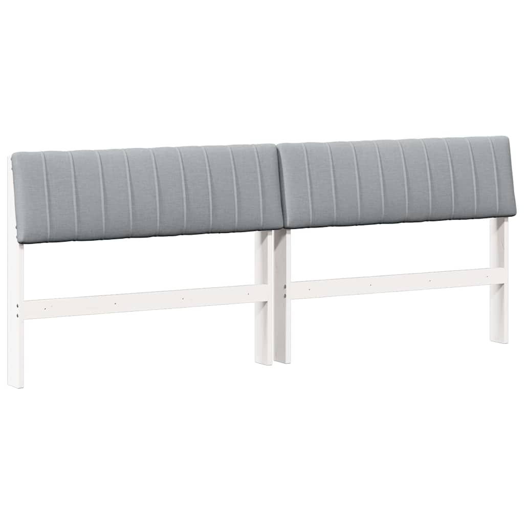 Cabeceira estofada cinzento-claro 200 cm