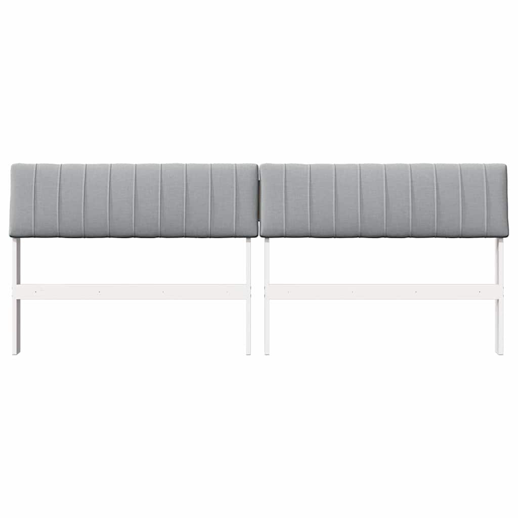 Cabeceira estofada cinzento-claro 200 cm