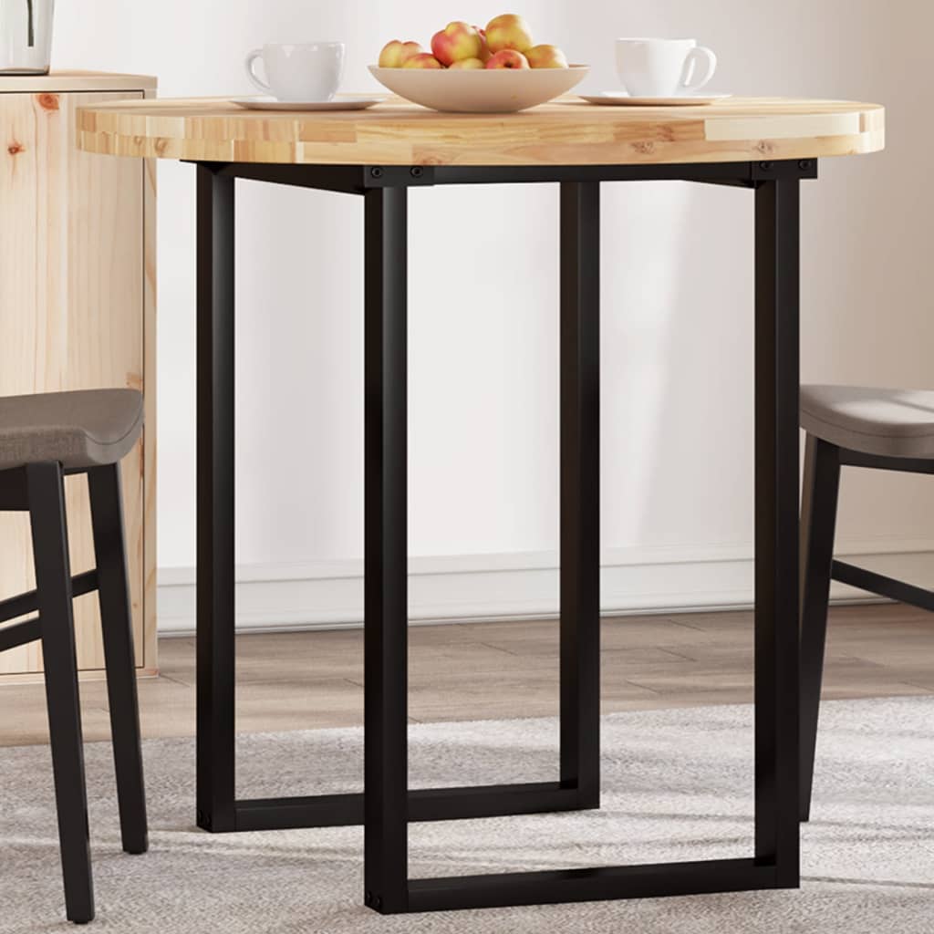 Tampo de mesa redondo ø80x4 cm madeira de acácia maciça