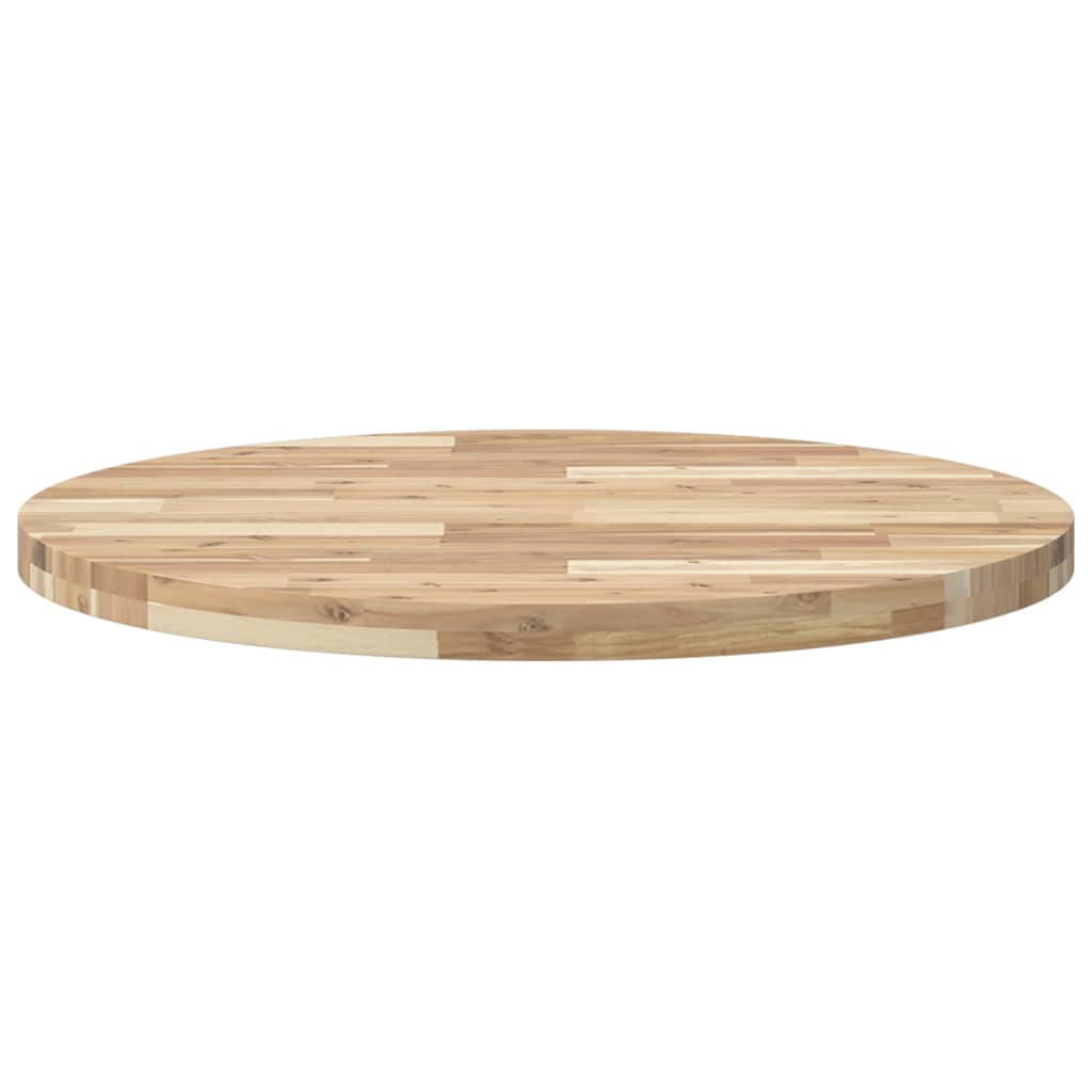 Tampo de mesa redondo ø80x4 cm madeira de acácia maciça