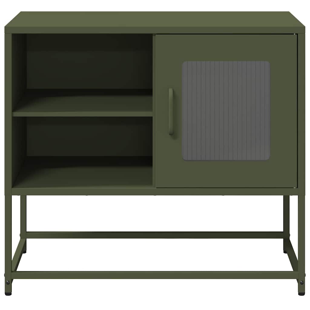 Móvel de TV 68x39x60,5 cm aço verde azeitona