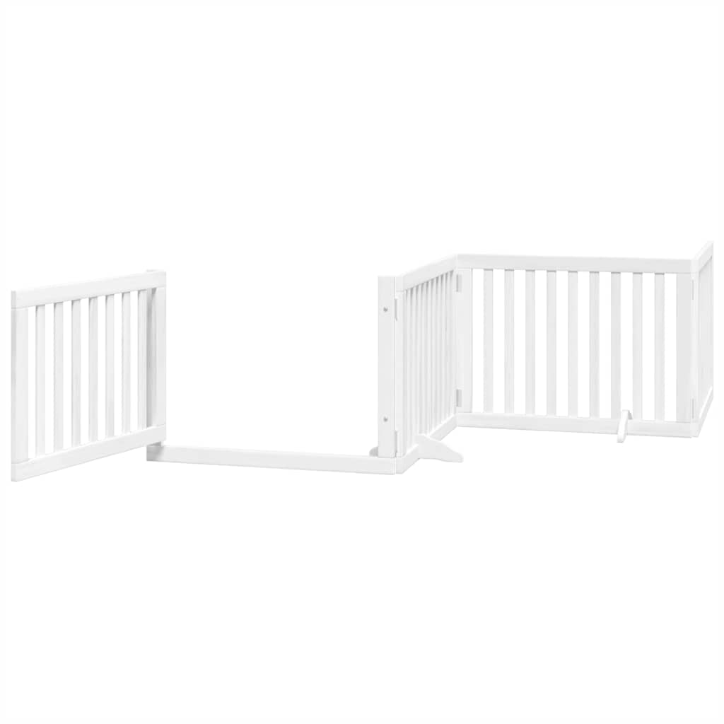 Portão p/ cães com porta dobrável 10 painéis 800cm álamo branco