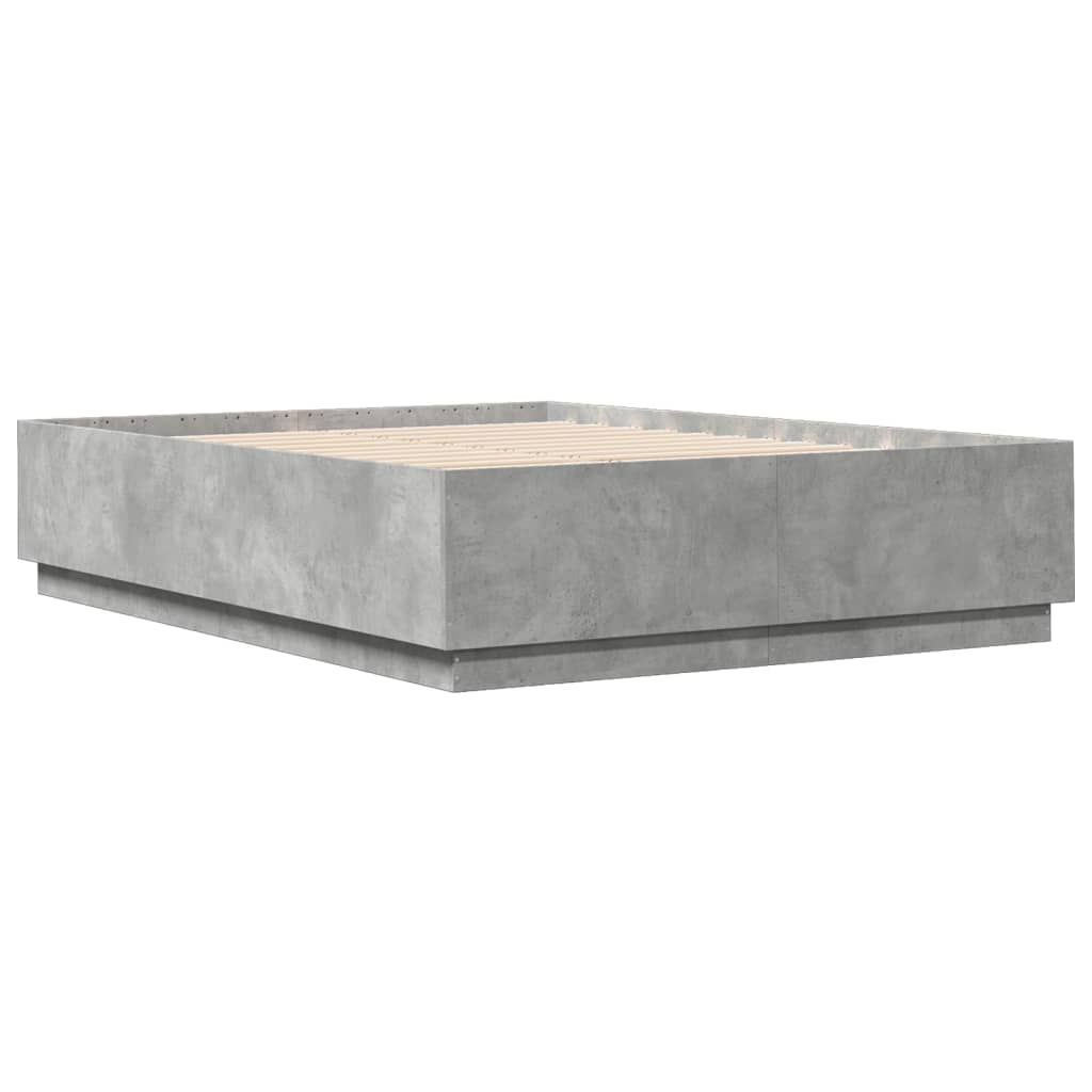 Estrutura de cama 160x200 cm derivados de madeira cinza cimento