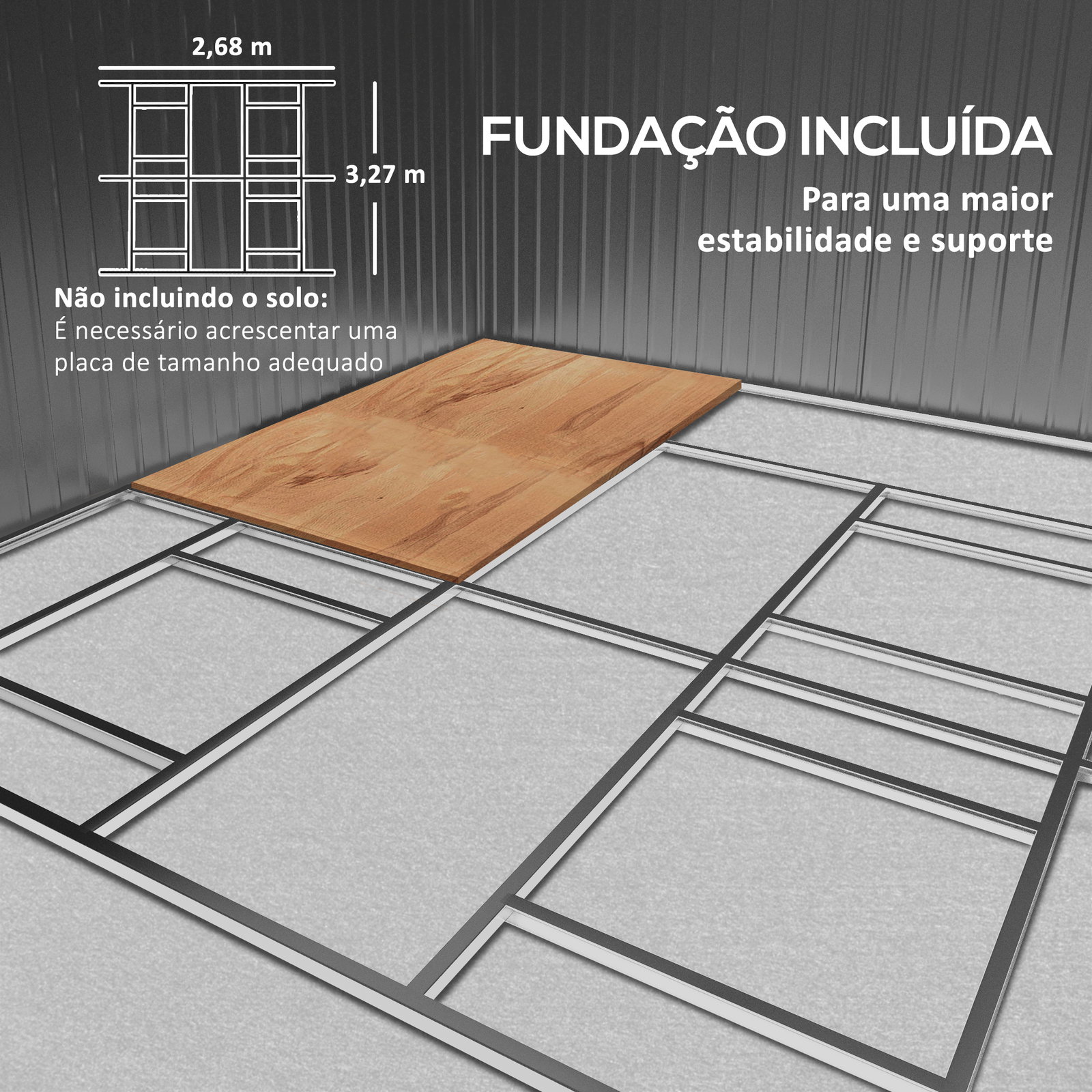 Abrigo de jardim exterior para armazenamento de ferramentas com 4 janelas 12,4 m² 340x386x200 cm branco e cinza escuro