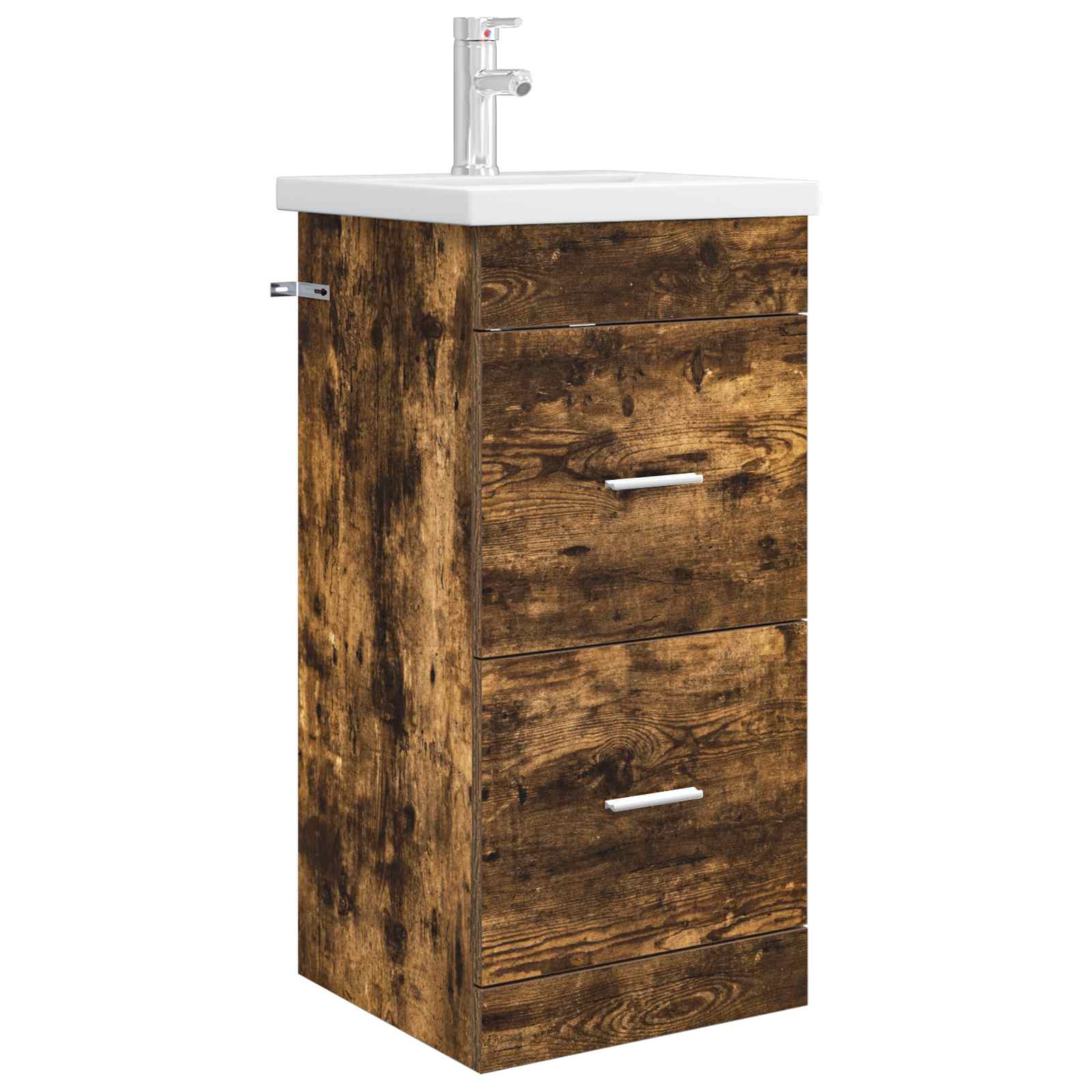 Gabinete de banheiro com pia carvalho fumado 42 x 40 x 84,5 cm
