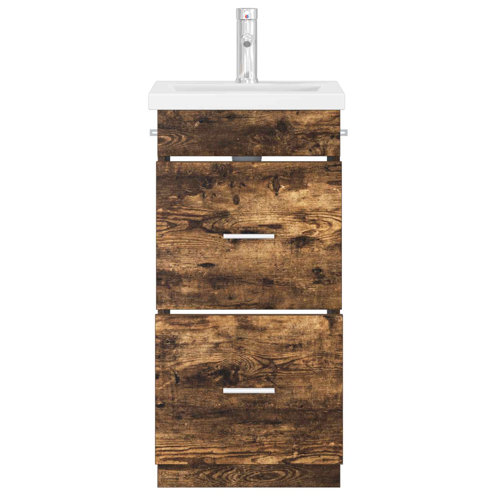 Gabinete de banheiro com pia carvalho fumado 42 x 40 x 84,5 cm