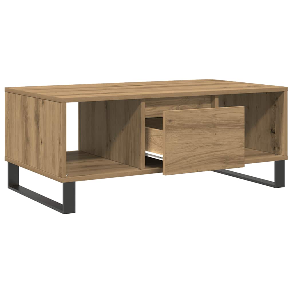 Mesa de centro 90x50x36,5cm deriv. madeira carvalho artisiano