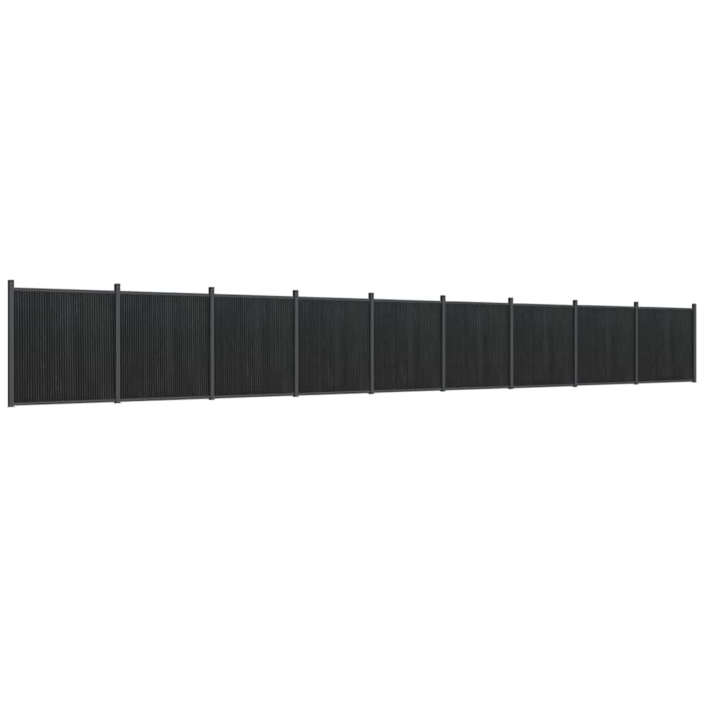 Painel de vedação 1564x186 cm wpc cinzento