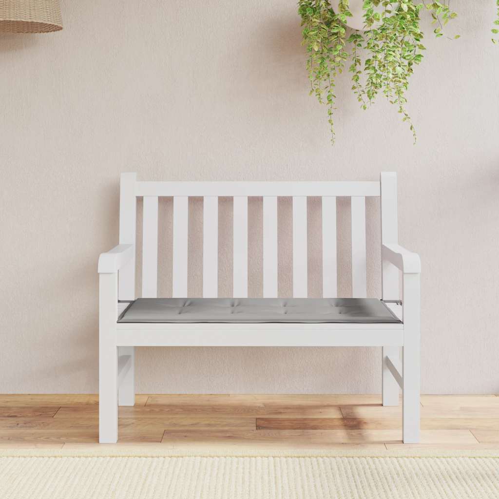 Almofadão p/ banco de jardim 120x50x3cm tecido oxford cinza