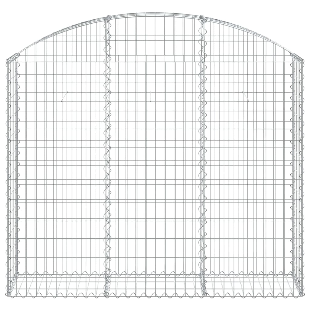 Cesto gabião arqueado 150x30x120/140 cm ferro galvanizado