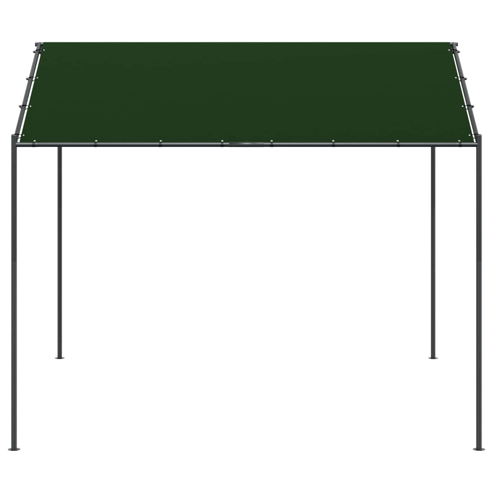 Gazebo 4 x 4 x 2,6 m cinzento-acastanhado poliéster e aço