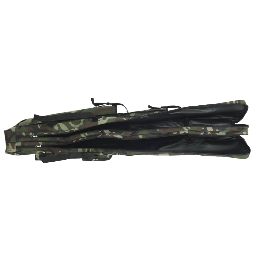 Saco para cana de pesca 150 cm tecido oxford camuflagem verde
