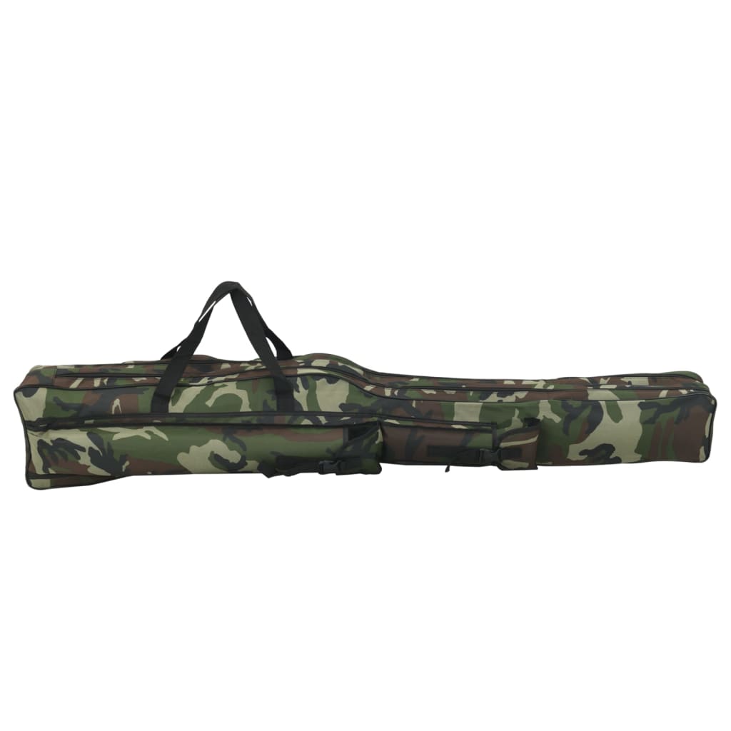 Saco para cana de pesca 150 cm tecido oxford camuflagem verde