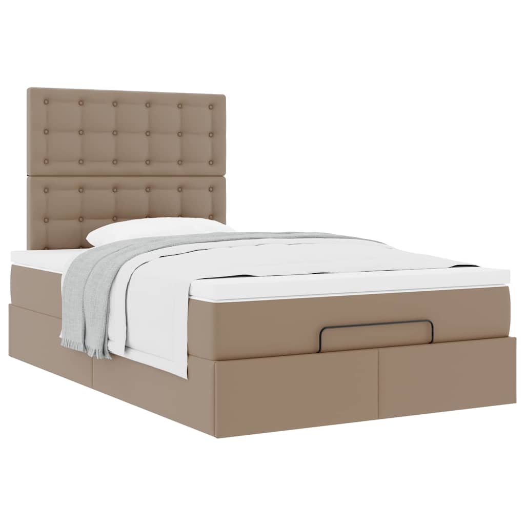 Estrutura de cama otomana com colchão cappucino 120x200 cm