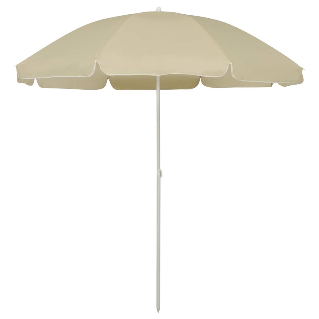 Guarda-sol de praia 240 cm amarelo areia