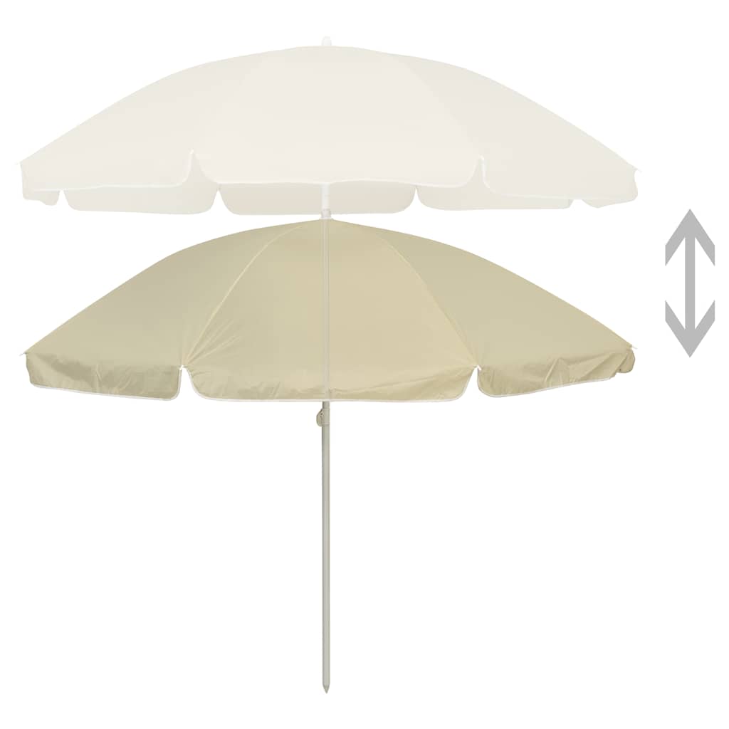 Guarda-sol de praia 240 cm amarelo areia