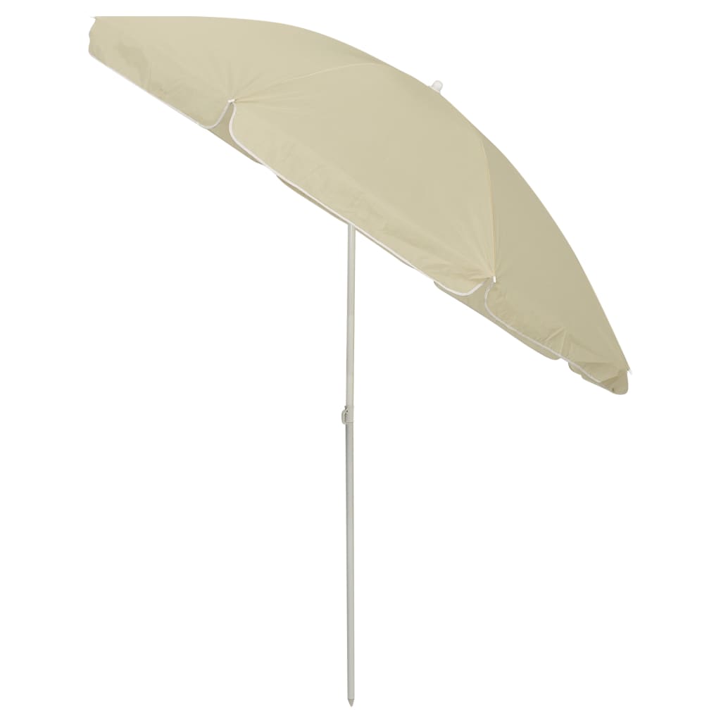 Guarda-sol de praia 240 cm amarelo areia