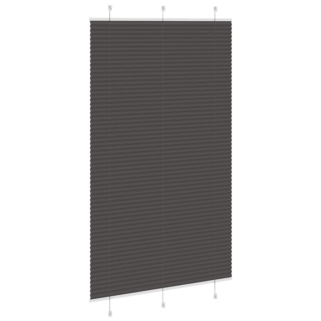 Preto plissada cega 115x200 cm largura tecido 114,4cm poliéster
