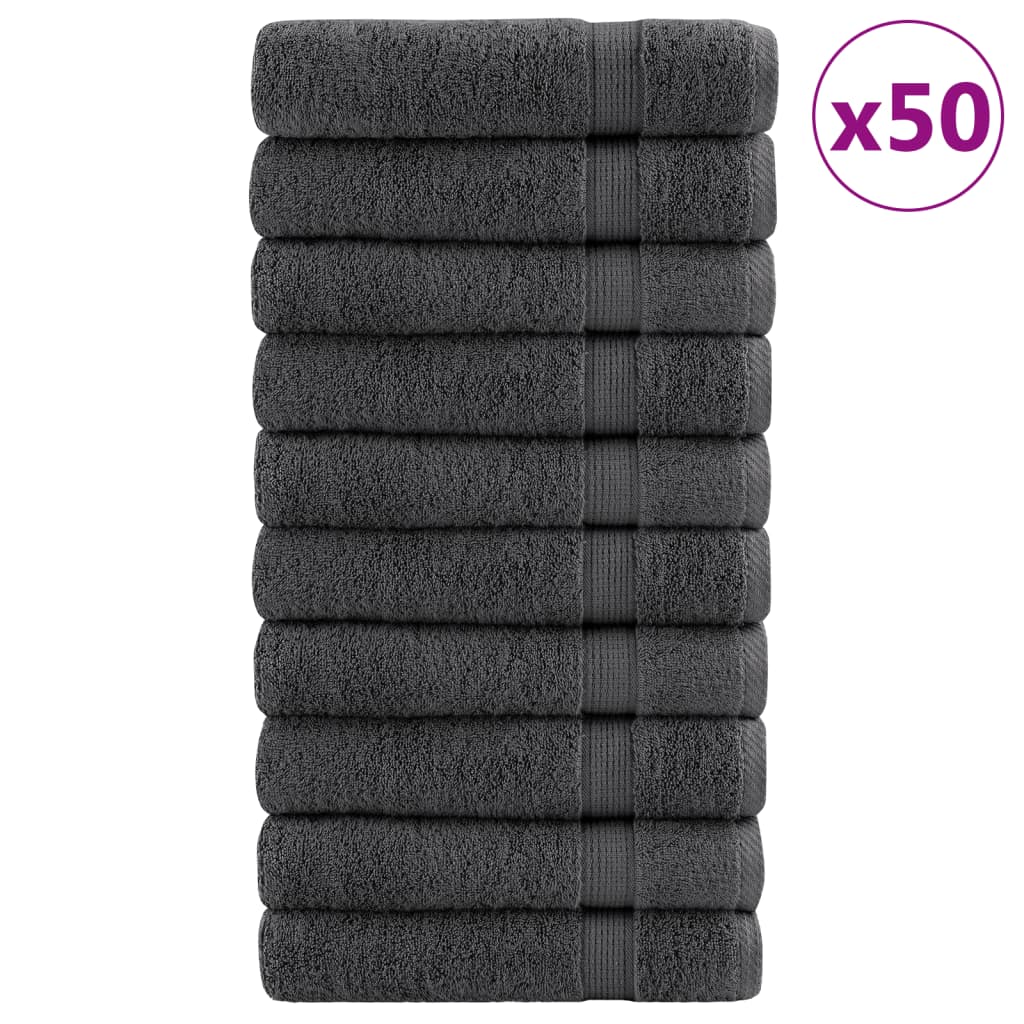 Toalhas de mãos premium solund 50pcs 50x100cm 600gsm antracite