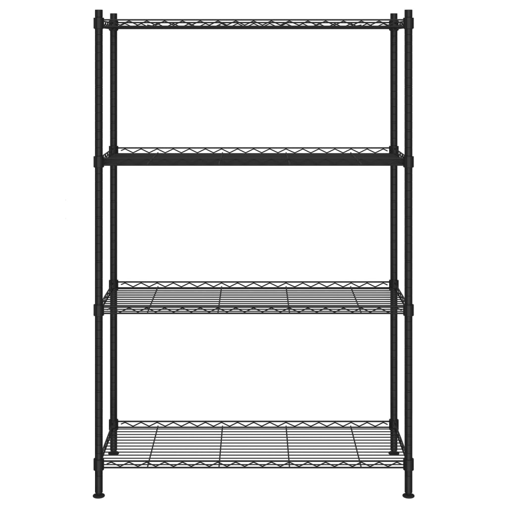 Unidade 4 prateleiras 90x35x137 cm 200 kg preto