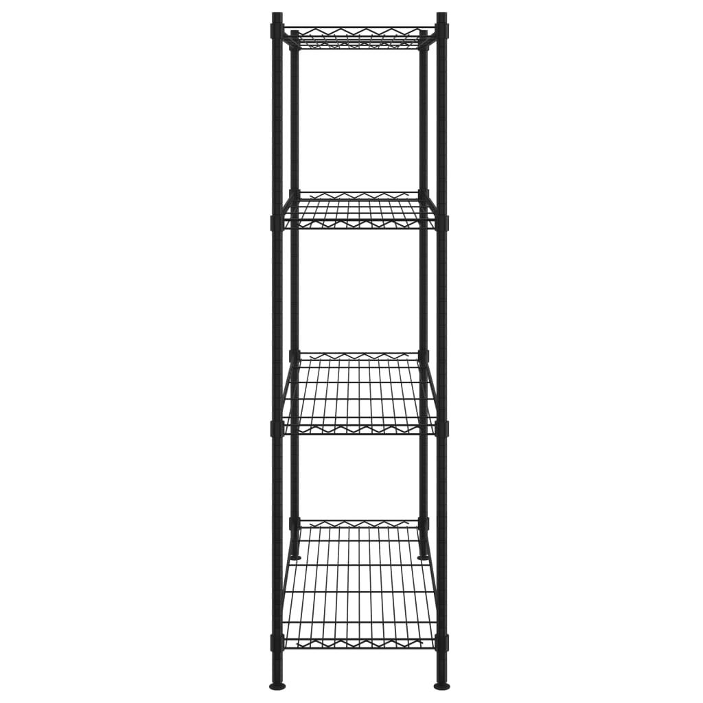 Unidade 4 prateleiras 90x35x137 cm 200 kg preto