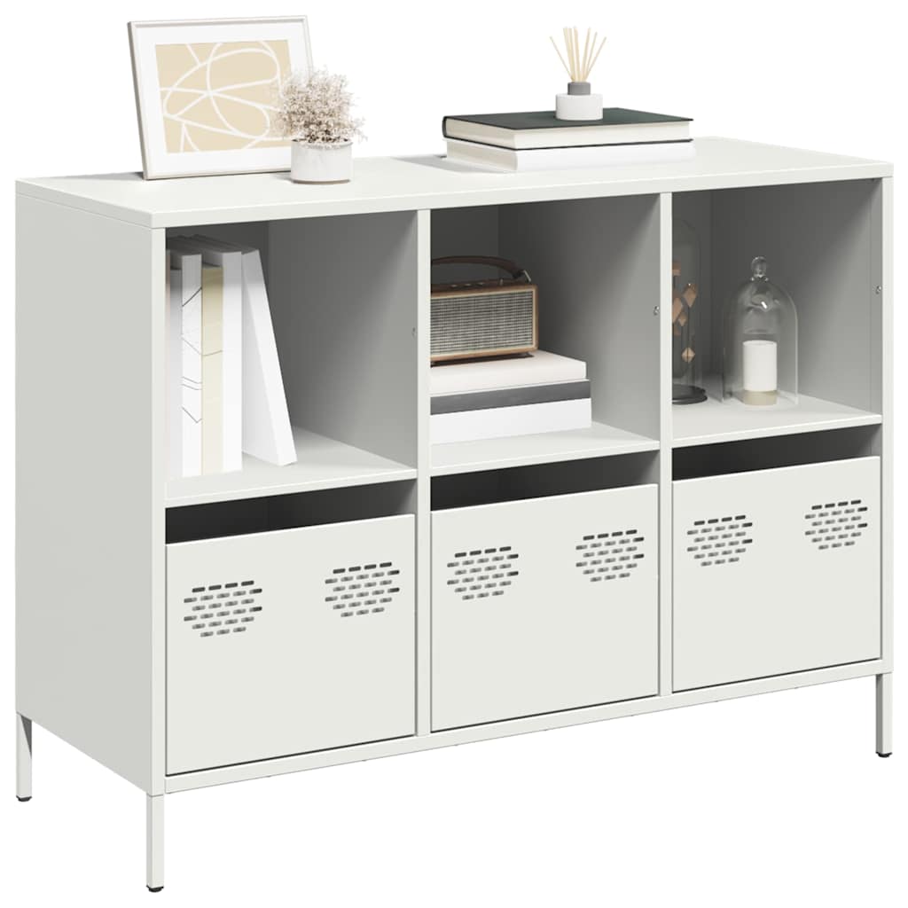 Aparador 101,5x39x73,5 cm aço laminado a frio branco