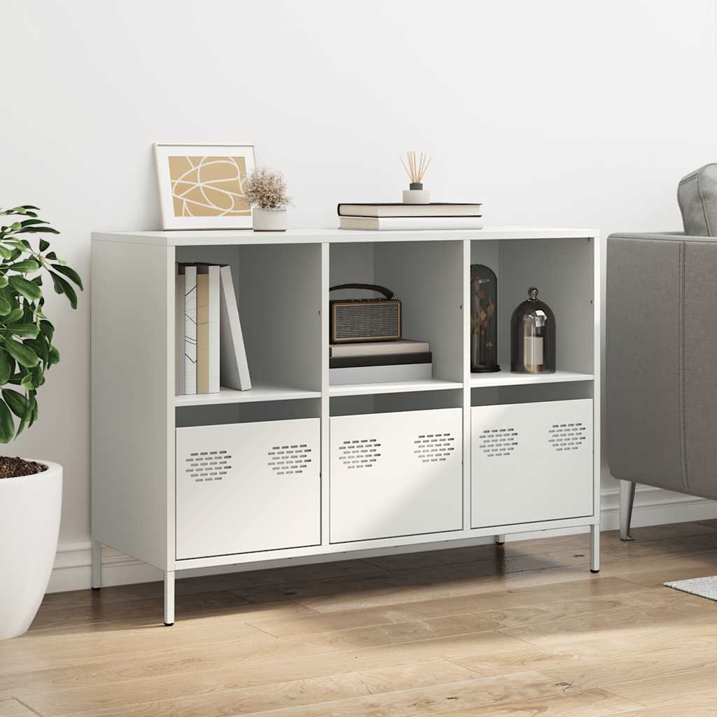 Aparador 101,5x39x73,5 cm aço laminado a frio branco