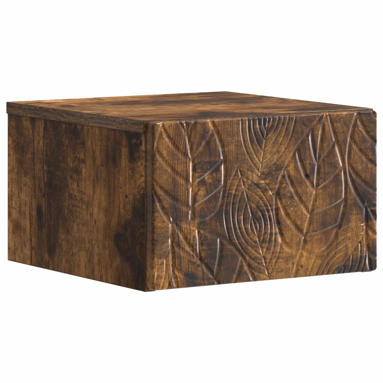 Mesa lateral de parede carvalho fumado 34,5 x 33 x 20 cm