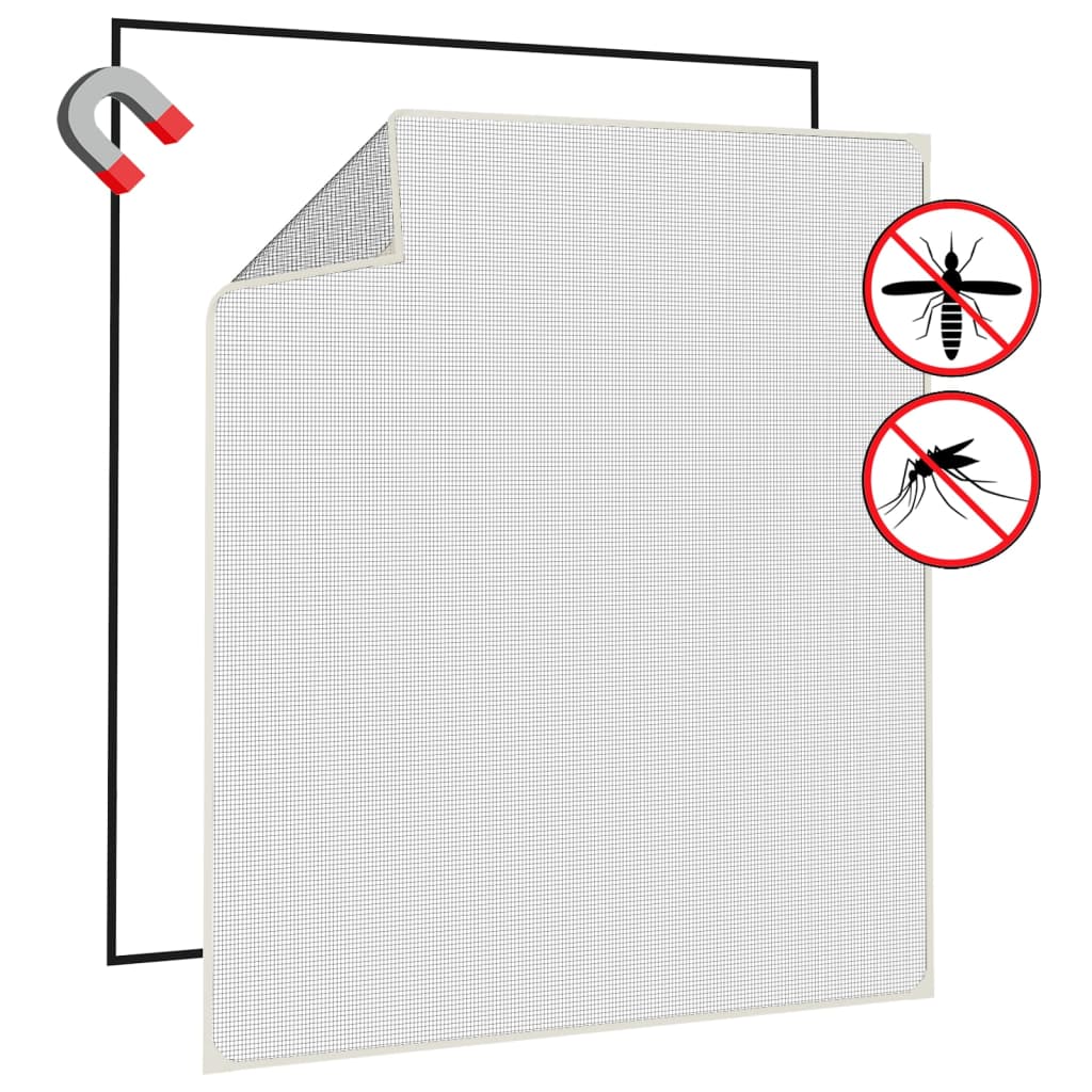 Tela anti-insetos magnética para janela 130x150 cm branco