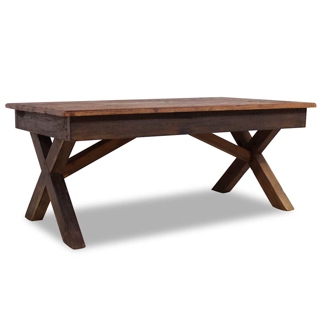 Mesa de centro 110x60x45 cm mistura de madeiras recicladas