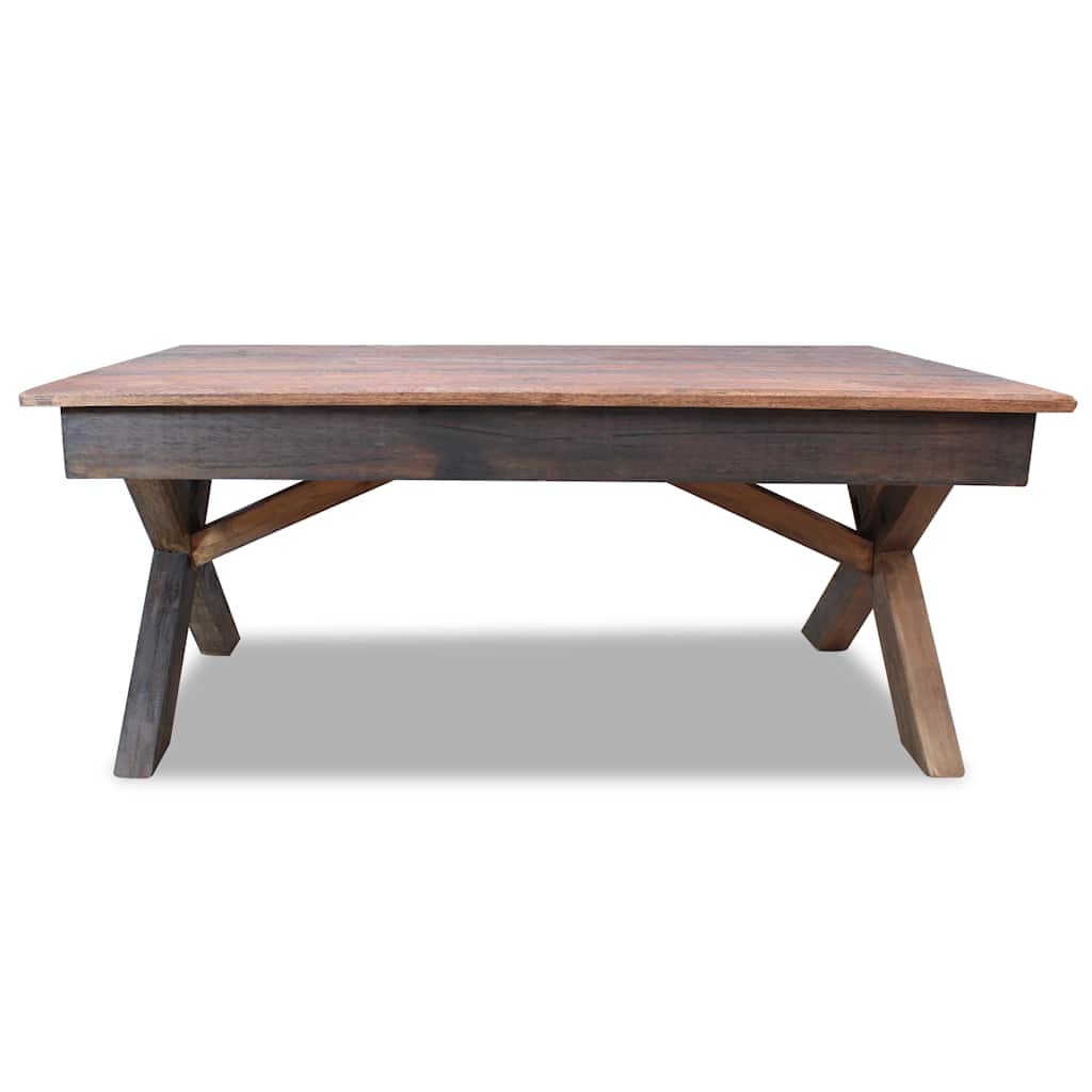Mesa de centro 110x60x45 cm mistura de madeiras recicladas